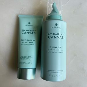 My hair my canvas defining foam + air-dry balm